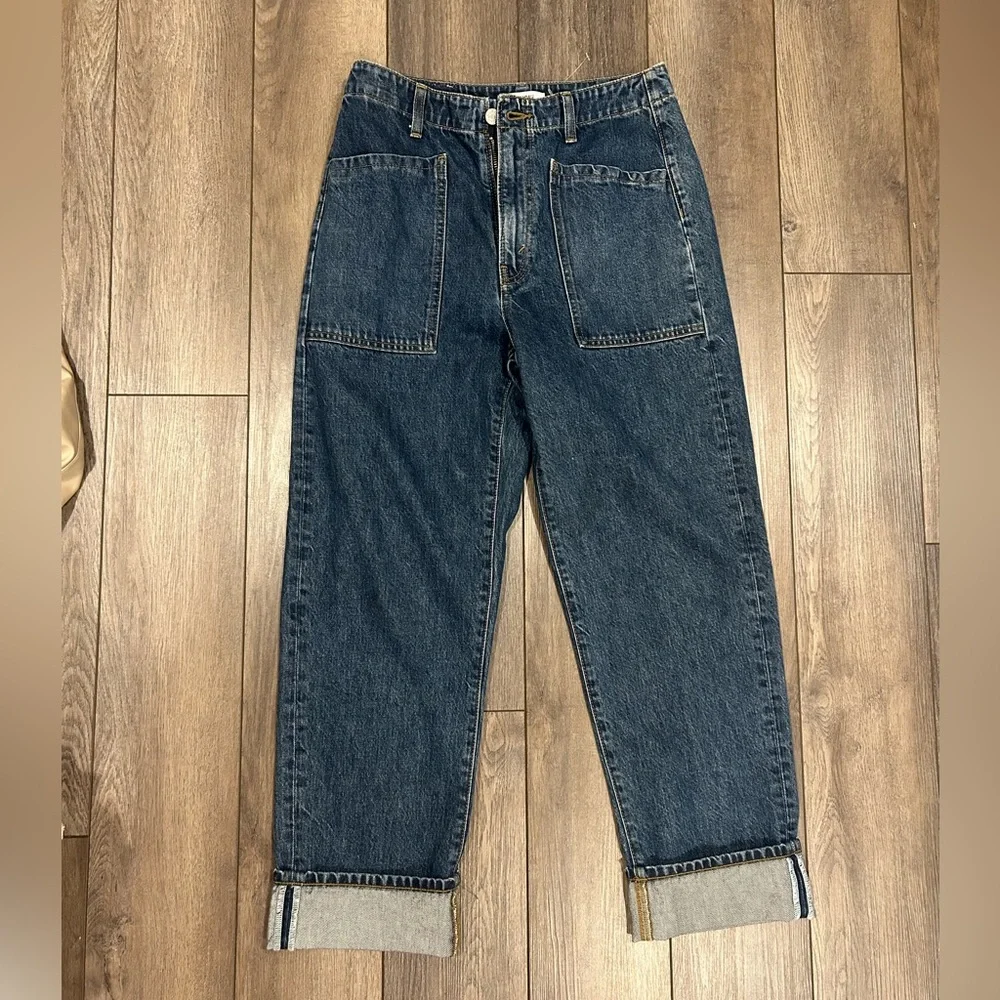 Re/Done Originals The Bender Straight Jeans in Rustic Indigo Size 25 - Picture 4 of 7